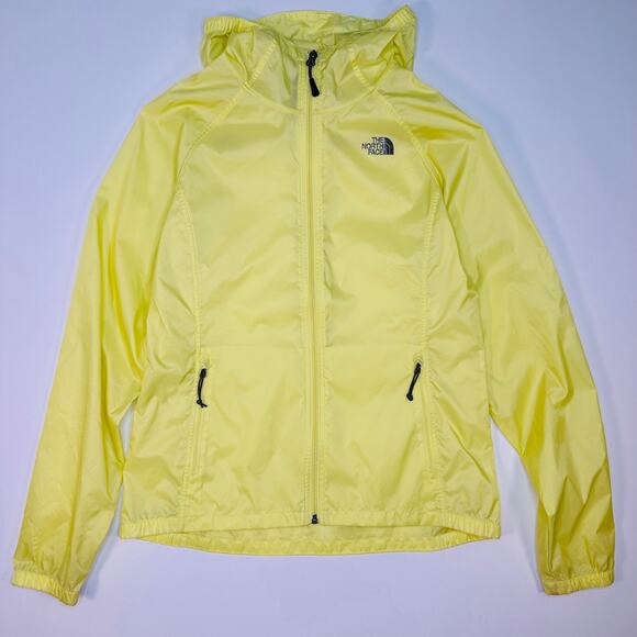 The North Face Bright Yellow Lightweight Windbreaker Zip Front Jacket - Picture 1 of 9